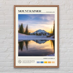 echtes Foto, Mount Rainier Druck, Mount Rainier Wandkunst, Mount Rainier Poster, Mount Rainier Foto, Mount Rainier Wanddekor, USA