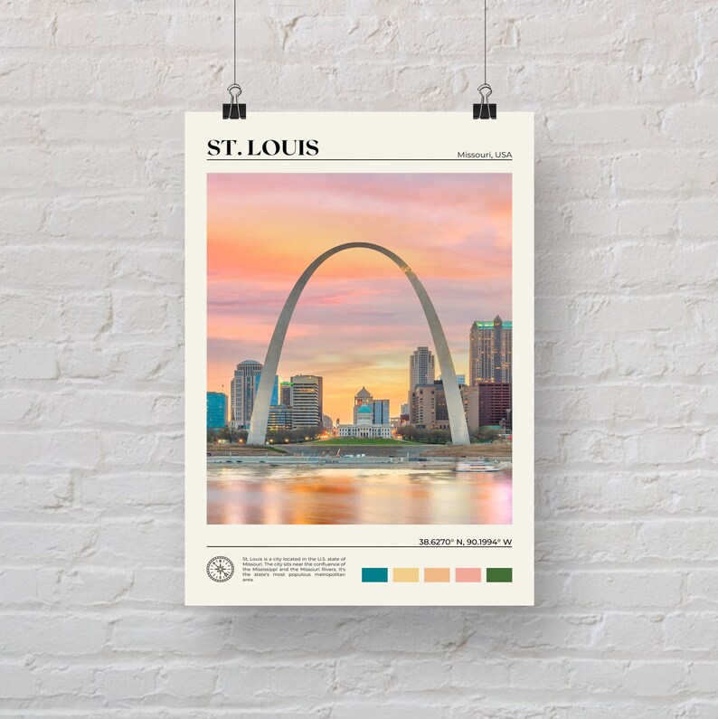 Real Photo, St. Louis Print, St. Louis Wall Art, St. Louis Poster, St. Louis Photo, St. Louis Poster Print, St. Louis Wall Decor image 5