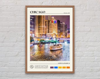 Real Photo, Chicago Print, Chicago Wall Art, Chicago Poster, Chicago Photo, Chicago Poster Print, Chicago Wall Decor, Illinois Poster