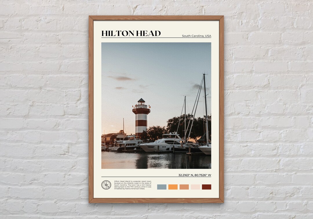 Digital Oil Paint Hilton Head Island Print Hilton Head Wall Etsy