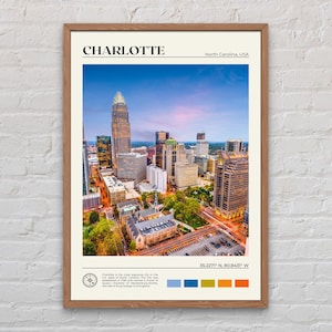 Real Photo, Charlotte Print, Charlotte Wall Art, Charlotte Poster, Charlotte Photo, Charlotte Poster Print, North Carolina Poster