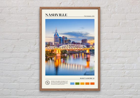 Real Photo, Nashville Print, Nashville Wall Art, Nashville Poster, Nashville Photo, Nashville Poster Print, Nashville Wall Decor