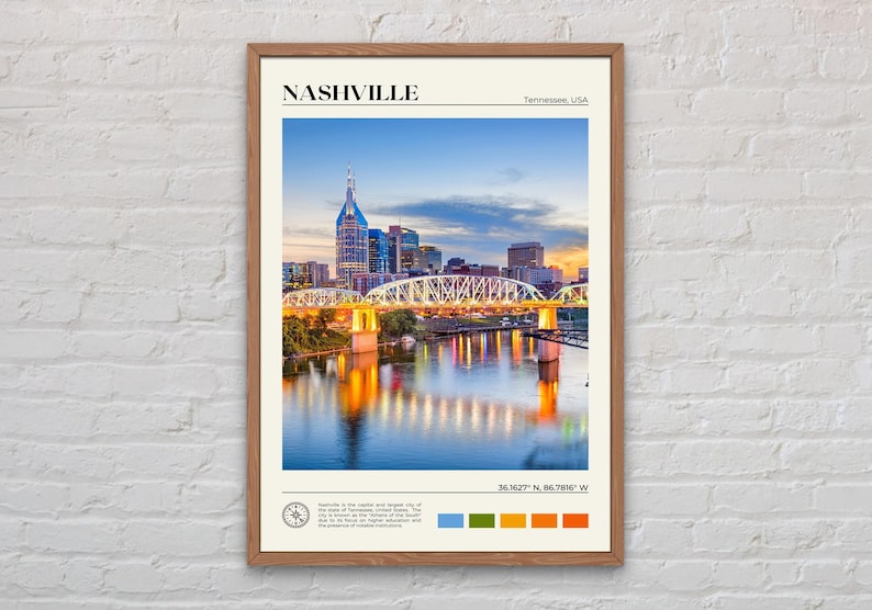 Real Photo, Nashville Print, Nashville Wall Art, Nashville Poster, Nashville Photo, Nashville Poster Print, Nashville Wall Decor image 1