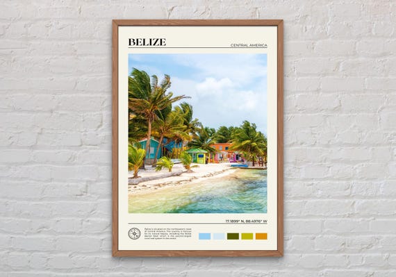 Real Photo, Belize Print, Belize Wall Art, Belize Poster, Belize Photo, Belize Poster Print, Belize Wall Decor, Central America Print