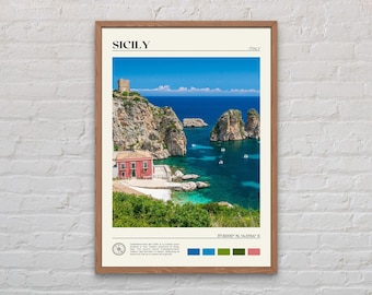 Real Photo, Sicily Print, Sicily Wall Art, Sicily Poster, Sicily Photo, Sicily Poster Print, Sicily Wall Decor, Sicily Beach, Italy