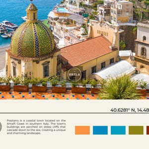 Foto real, Impresión de Positano, Arte mural de Positano, Póster de Positano, Foto de Positano, Impresión de póster de Positano, Decoración de Positano, Amalfi, Italia imagen 6