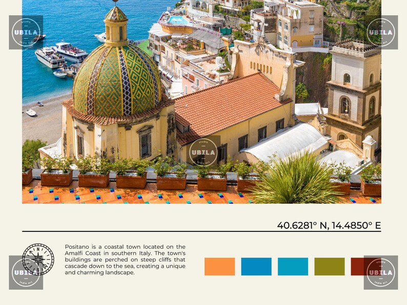 Foto real, Impresión de Positano, Arte mural de Positano, Póster de Positano, Foto de Positano, Impresión de póster de Positano, Decoración de Positano, Amalfi, Italia imagen 6