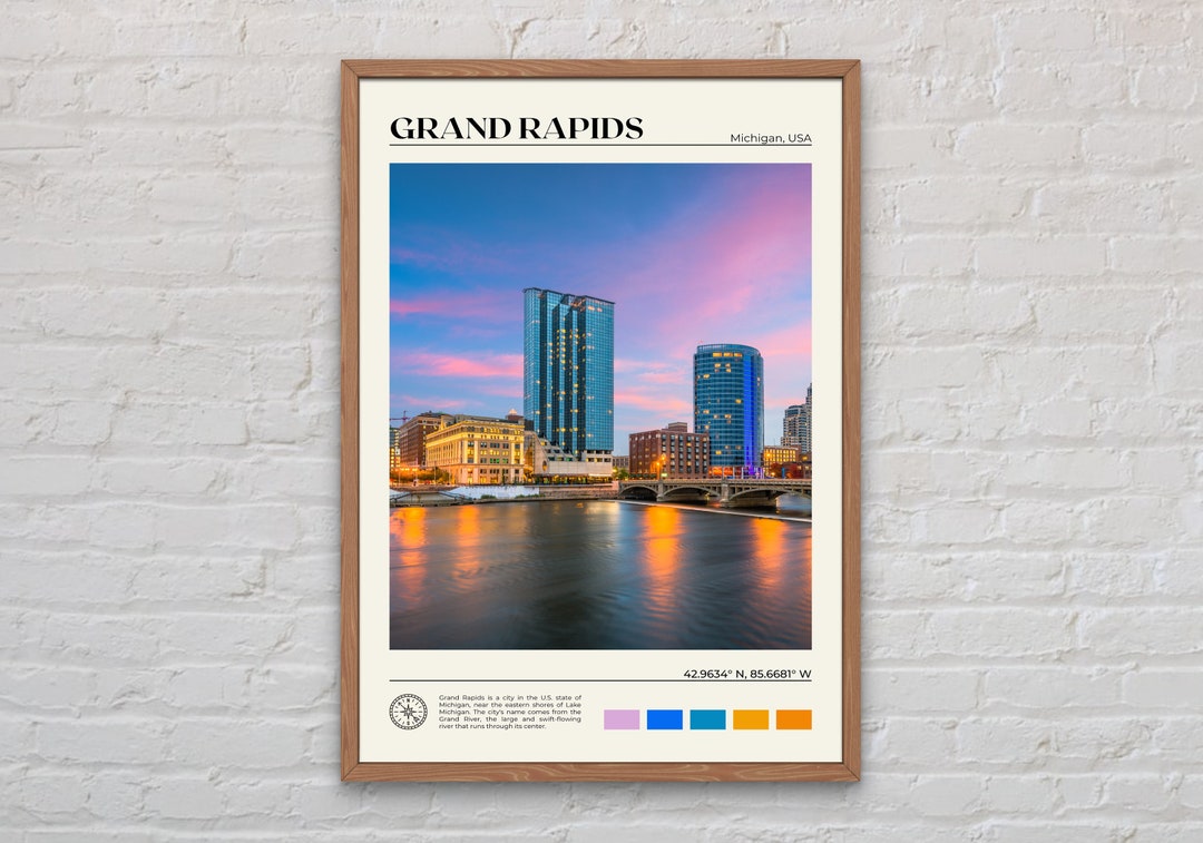 Real Photo, Grand Rapids Print, Grand Rapids Wall Art, Grand Rapids