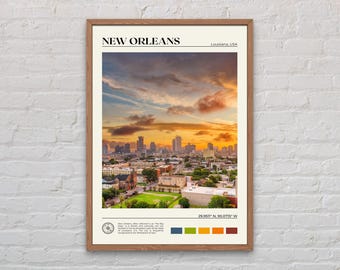 Foto real, Impresión de Nueva Orleans, Arte mural de Nueva Orleans, Póster de Nueva Orleans, Foto de Nueva Orleans, Impresión de póster de Nueva Orleans, Estados Unidos