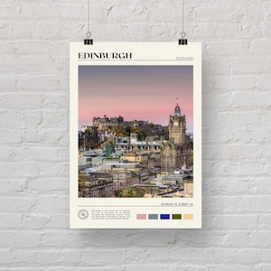 Foto real, Impresión de Edimburgo, Arte mural de Edimburgo, Póster de Edimburgo, Foto de Edimburgo, Impresión de póster de Edimburgo, Decoración de Edimburgo, Escocia imagen 5