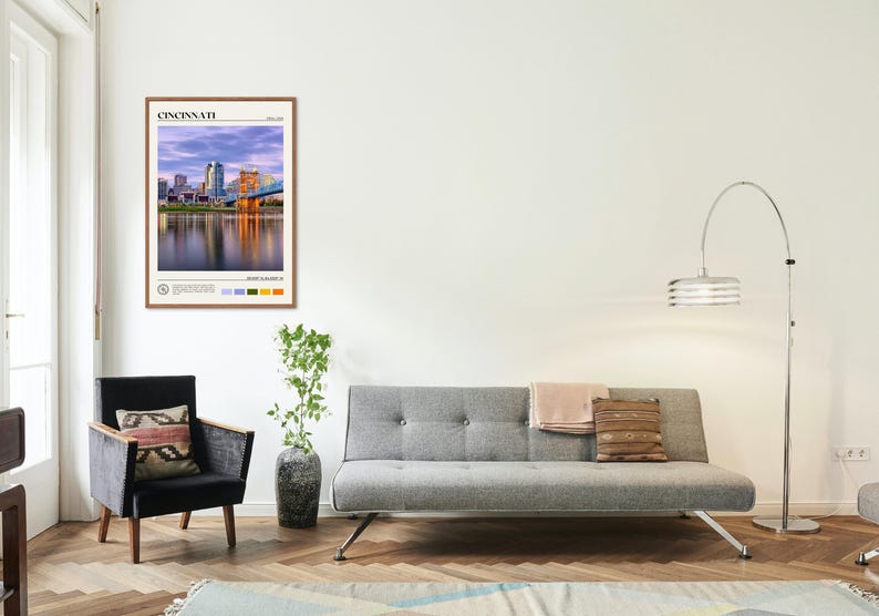 Real Photo, Cincinnati Print, Cincinnati Wall Art, Cincinnati Poster, Cincinnati Photo, Cincinnati Poster Print, Cincinnati Decor image 3