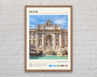 Real Photo, Rome Print, Rome Wall Art, Rome Poster, Rome Photo, Rome Poster Print, Rome Wall Decor, Trevi Fountain, Roma, Italy