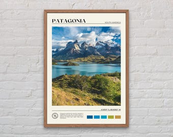 Foto real, Impresión de la Patagonia, Arte mural de la Patagonia, Póster de la Patagonia, Foto de la Patagonia, Impresión de póster de la Patagonia, Decoración de pared de la Patagonia