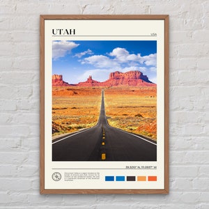Foto real, impressão de Utah, arte de parede de Utah, pôster de Utah, foto de Utah, impressão de pôster de Utah, decoração de parede de Utah, impressão de pôster dos Estados Unidos