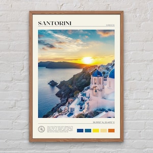 Real Photo, Santorini Print, Santorini Wall Art, Santorini Poster, Santorini Photo, Santorini Poster Print, Santorini Decor, Greece