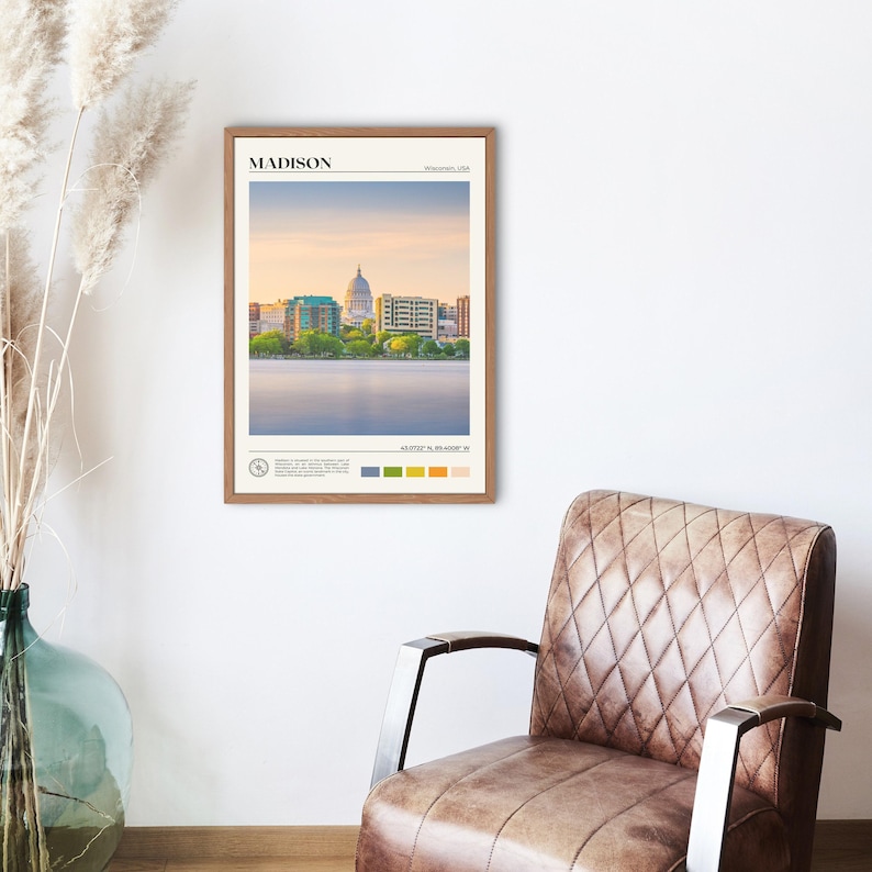 Real Photo, Madison Print, Madison Wall Art, Madison Poster, Madison Photo, Madison Poster Print, Madison Wall Decor, Wisconsin, USA image 2