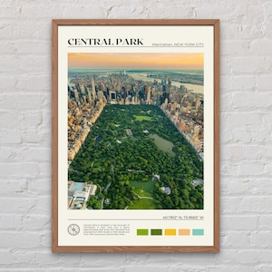Echte foto, Central Park-afdruk, Central Park-muurkunst, Central Park-poster, Central Park-foto, New York City-posterafdruk, New York