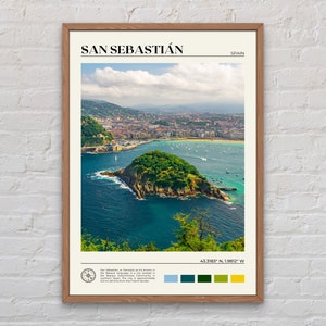 Foto Real, Impresión de San Sebastián, Arte de la Muralla de San Sebastián, Cartel de San Sebastián, Foto de San Sebastián, Decoración de la Muralla de San Sebastián, España