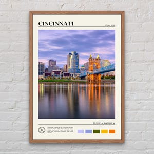 Real Photo, Cincinnati Print, Cincinnati Wall Art, Cincinnati Poster, Cincinnati Photo, Cincinnati Poster Print, Cincinnati Decor image 1