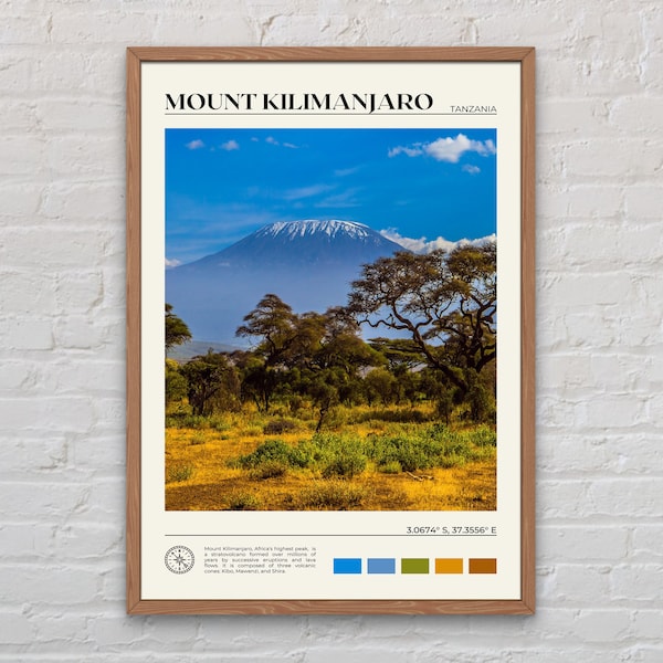 Real Photo, Mount Kilimanjaro Print, Mount Kilimanjaro Wall Art, Mount Kilimanjaro Poster, Mount Kilimanjaro Photo, Tanzania Poster