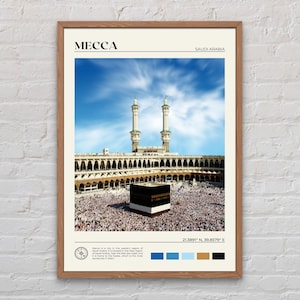 Real Photo, Mecca Print, Mecca Wall Art, Mecca Poster, Mecca Photo, Mecca Wall Decor, Saudi Arabia Poster Print, Middle East Poster