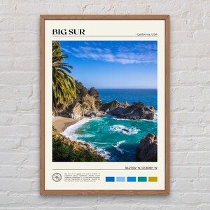 Vraie photo, impression Big Sur, art mural Big Sur, affiche Big Sur, photo Big Sur, impression affiche Big Sur, décoration Big Sur, impression Californie