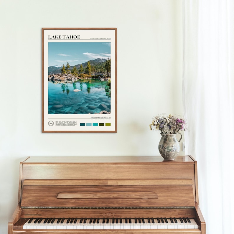 Real Photo, Lake Tahoe Print, Lake Tahoe Wall Art, Lake Tahoe Poster, Lake Tahoe Photo, Lake Tahoe Poster Print, Lake Tahoe Decor image 4