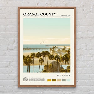 Vraie photo, impression d'Orange County, art mural d'Orange County, affiche d'Orange County, impression d'affiche d'Orange County, photo d'Orange County, États-Unis