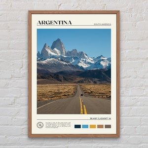Foto real, impressão da Argentina, arte de parede da Argentina, pôster da Argentina, foto da Argentina, impressão de pôster da Argentina, decoração de parede da Argentina
