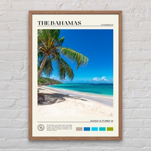 Foto real, impressão das Bahamas, arte das Bahamas, pôster das Bahamas, foto das Bahamas, impressão de pôster das Bahamas, decoração das Bahamas