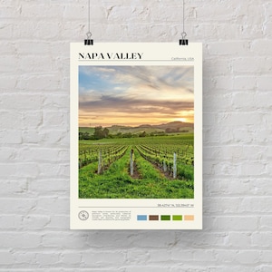 Foto reale, stampa della Napa Valley, arte murale della Napa Valley, poster della Napa Valley, foto della Napa Valley, stampa poster della Napa Valley, decorazioni della Napa Valley immagine 5