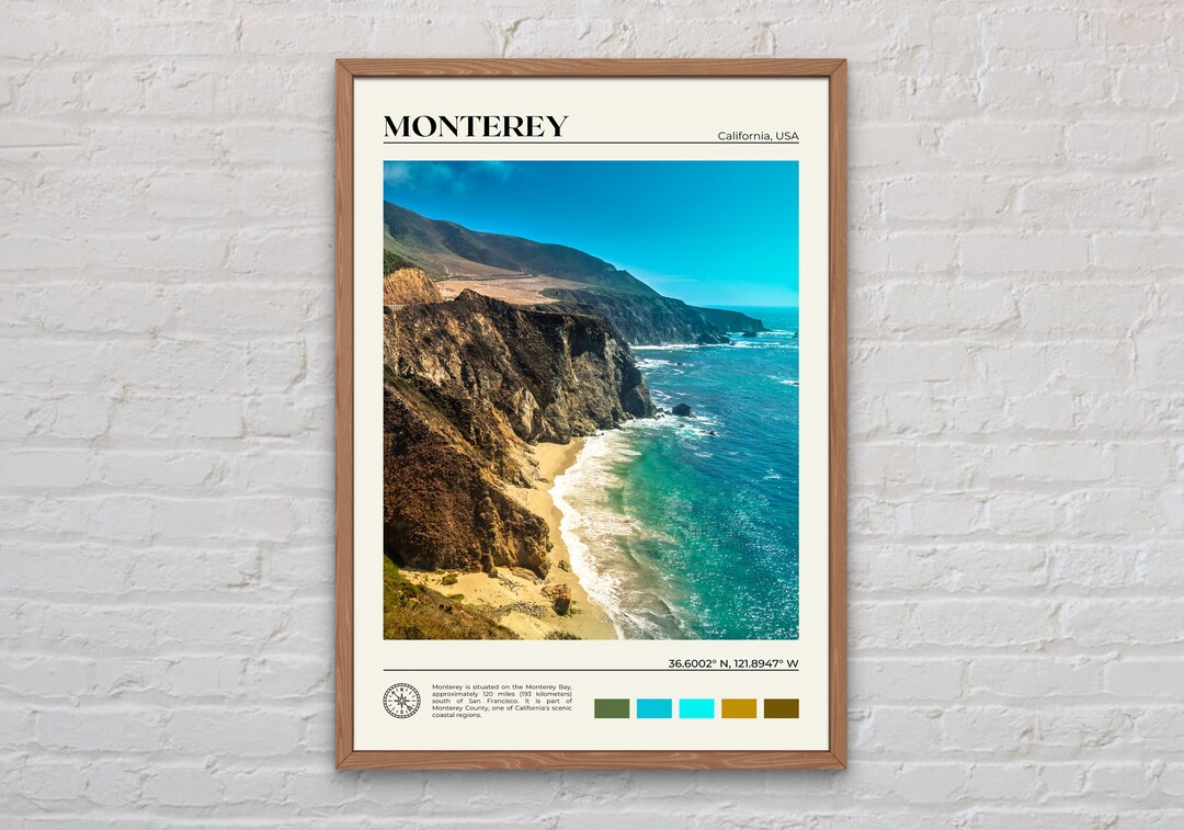 Real Photo, Monterey Print, Monterey Wall Art, Monterey Poster