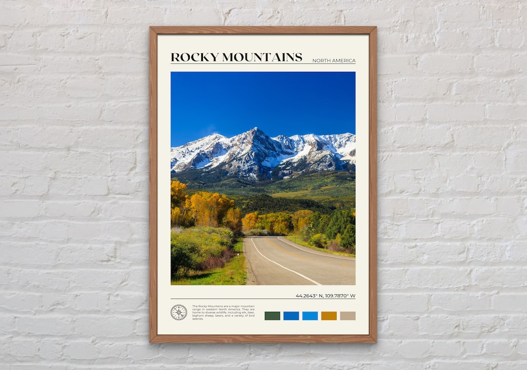 Real Photo Rocky Mountains Print Rocky Mountains Wall Art Etsy