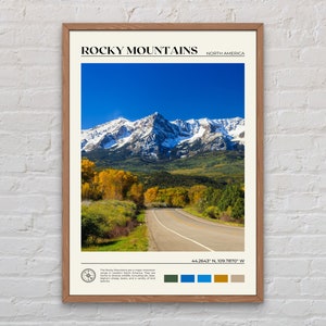 Echte foto, Rocky Mountains-print, Rocky Mountains-muurkunst, Rocky Mountains-poster, Rocky Mountains-foto, Rocky Mountains-decor