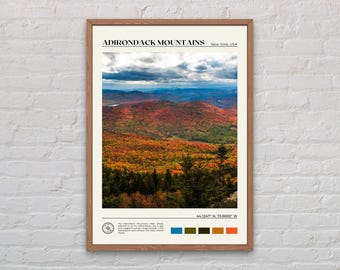 Real Photo, Adirondack Mountains Print, Adirondack Mountains Wall Art, Adirondack Poster, Adirondack Mountains Photo, New York Print