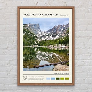 Echte foto, Rocky Mountain National Park-afdruk, Rocky Mountain-muurkunst, Rocky Mountain-poster, Rocky Mountain-foto, Colorado, VS