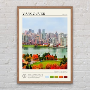 Vraie photo, impression de Vancouver, art mural Vancouver, affiche de Vancouver, photo de Vancouver, impression d'affiche de Vancouver, décoration de Vancouver, Canada