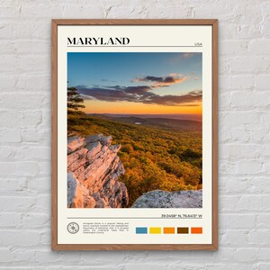 Echtes Foto, Maryland Print, Maryland Wandkunst, Maryland Poster, Maryland Foto, Maryland Poster Druck, Maryland Wanddekor, USA Druck
