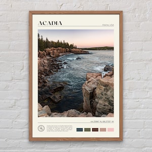 Foto real, impressão de Acadia, arte de parede de Acadia, pôster de Acadia, foto de Acadia, impressão de pôster de Acadia, decoração de parede de Acadia, pôster dos Estados Unidos