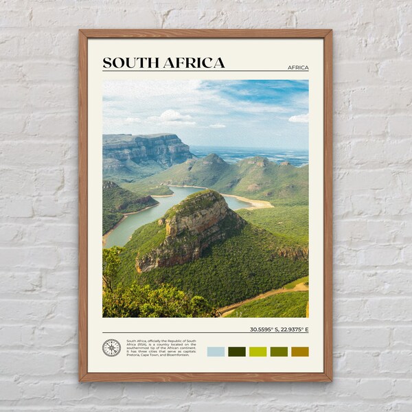 South Africa Print Etsy
