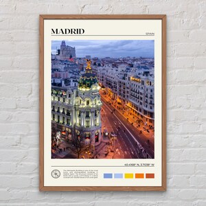 Vraie photo, impression de Madrid, art mural Madrid, affiche de Madrid, photo de Madrid, impression d'affiche de Madrid, décoration murale de Madrid, affiche d'Espagne, Europe