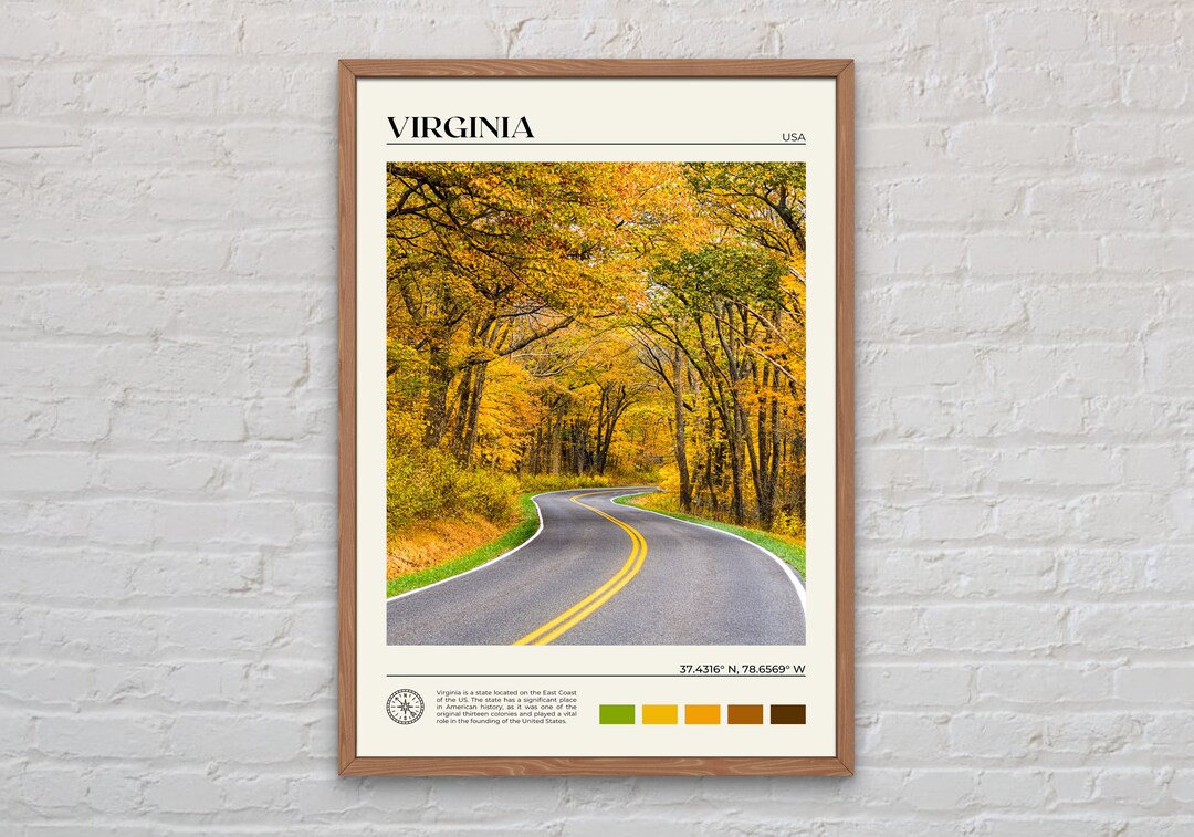Real Photo, Virginia Print, Virginia Wall Art, Virginia Poster