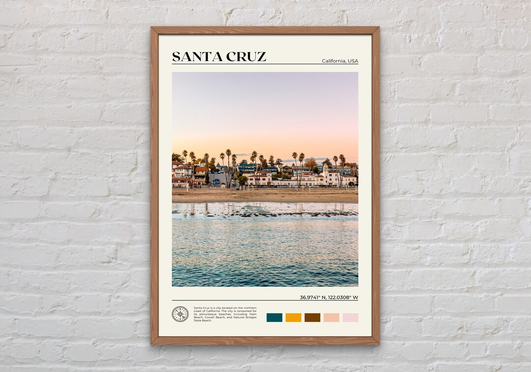 Real Photo, Santa Cruz Print, Santa Cruz Wall Art, Santa Cruz Poster