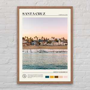 Real Photo, Santa Cruz Print, Santa Cruz Wall Art, Santa Cruz Poster, Santa Cruz Photo, Santa Cruz Poster Print, California, USA