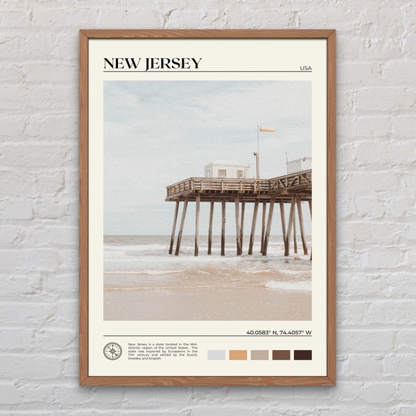 New Jersey Print Etsy
