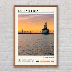 Echtes Foto, Lake LakeMichigan Druck, Lake Michigian Wandkunst, Lake Michigian Poster, Lake Michiganchi Foto, Lake Michigianischen Dekor, USA
