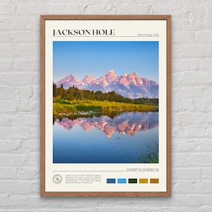 Vraie photo, impression Jackson Hole, art mural Jackson Hole, affiche Jackson Hole, photo Jackson Hole, décoration murale Jackson Hole, Wyoming