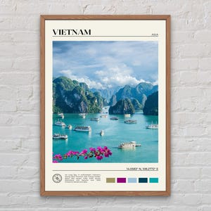 Foto reale, stampa del Vietnam, arte murale del Vietnam, poster del Vietnam, foto del Vietnam, stampa del poster del Vietnam, decorazione murale del Vietnam, poster dell&#39;Asia