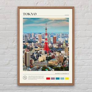 Foto real, impressão de Tóquio, arte de parede de Tóquio, pôster de Tóquio, foto de Tóquio, impressão de pôster de Tóquio, decoração de parede de Tóquio, impressão de pôster do Japão, Ásia