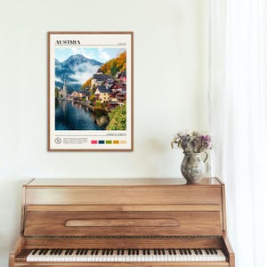 Foto real, Impresión de Austria, Arte mural de Austria, Póster de Austria, Foto de Austria, Impresión de póster de Austria, Decoración de pared de Austria, Póster de Europa imagen 4